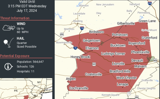 宾州新泽西部分地区发布严重雷暴警报,附应急科普